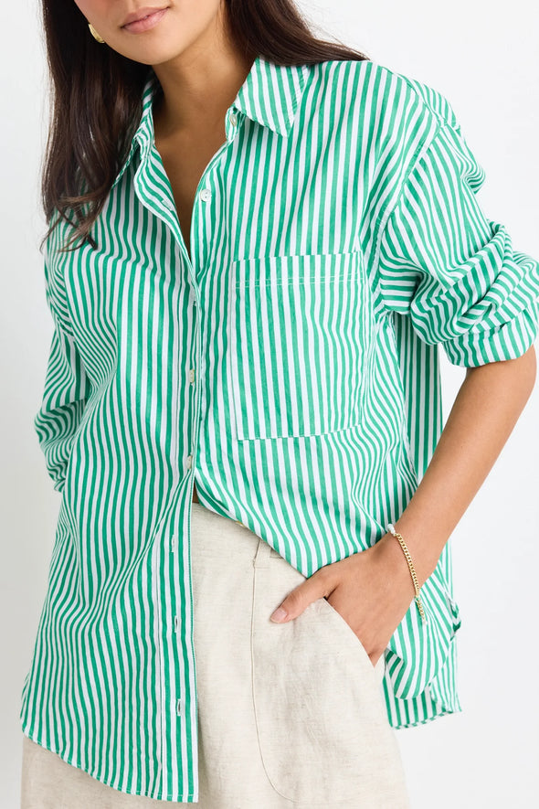 Stories Be Told You Got This Green Stripe Shirt