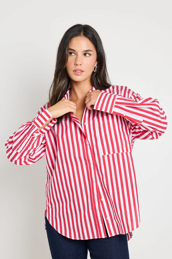 Say hello to the You Got This shirt from Stories be told—where oversized comfort meets style that never quits. With its roomy fit and laid-back vibe, this poplin shirt effortlessly transitions from casual hangouts to dressier moments. The classic collar and button-front add just the right pinch of polish, making it your new favorite go-to piece for an easy, confident look.