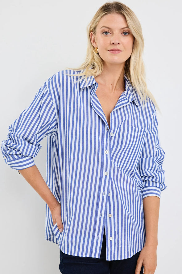 Discover the You Got This Shirt from Stories Be Told – an oversized cotton poplin shirt designed for effortless style, comfort, and versatile everyday wear.