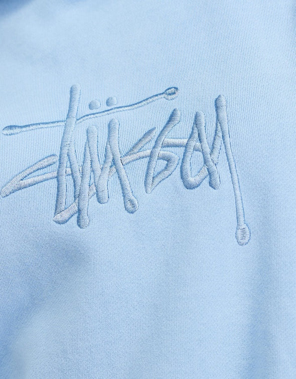 Hey Stussy fans! Step up your game with the Graffiti Embroidery Oversized Hood - the perfect combo of laidback vibes and streetwear style to express your individuality! in this very cool powder blue colour with embroidery logo, we love her!