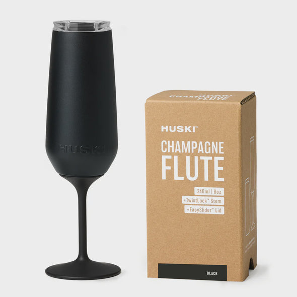 Huski Champagne Flute Black