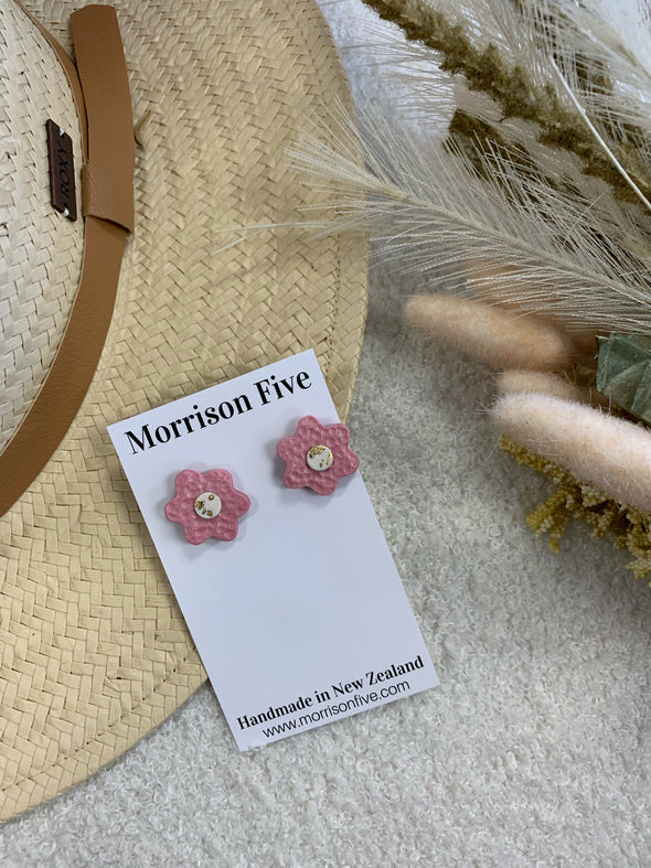 Morrison Five Mini Flower Studs Pink