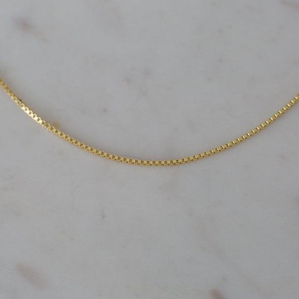 Sophie Box Chain Necklace Gold
