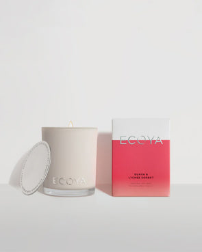 A petite, yet perfectly formed replica of our iconic Madison Candle. Natural soy wax is blended with our signature fragrances and poured into a contemporary and refined miniature glass jar, providing a burn time of up to 25 hours. 80g soy candle.