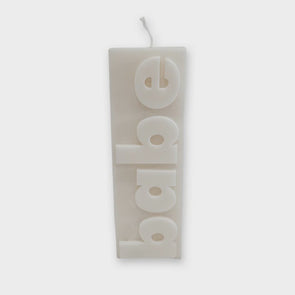 Word - Babe Candle White