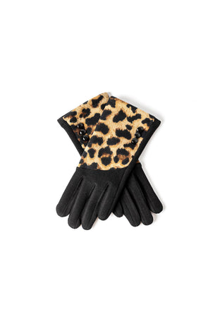 Stilen Leopard Gloves Black